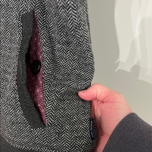 Ted Baker Gray and Black Zip-Up Sweater - Picture 4 of 8